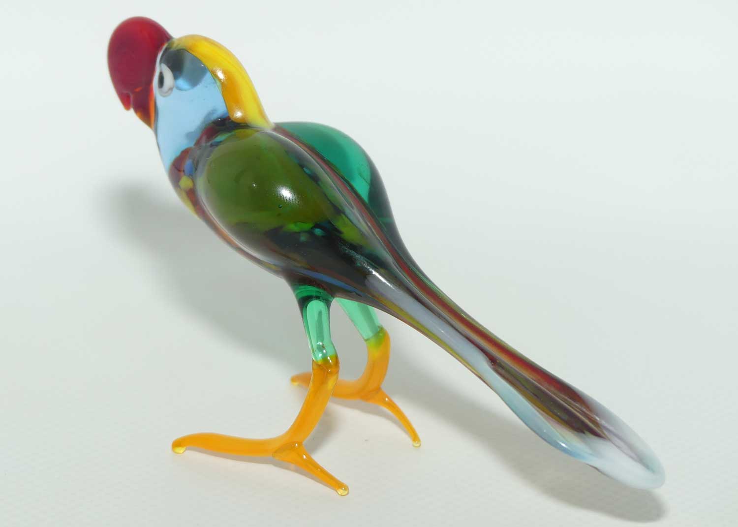 Fine quality Russian Lampwork Glass Parrot figure