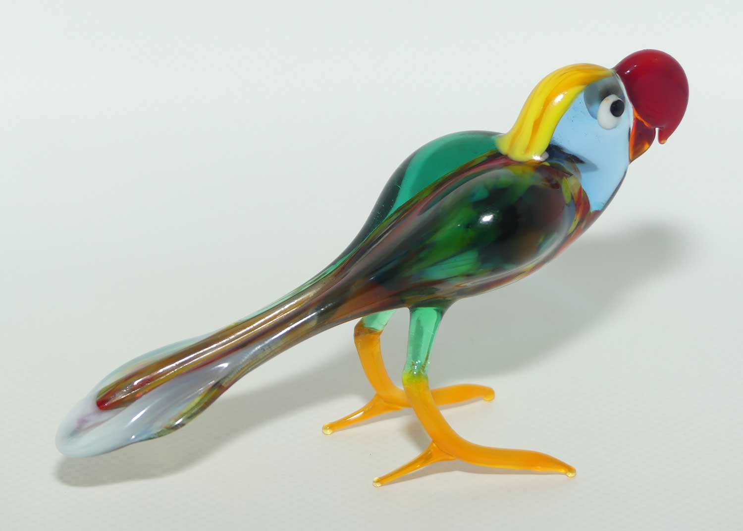 Fine quality Russian Lampwork Glass Parrot figure