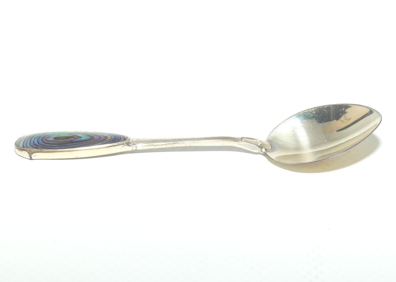 New Zealand Sterling Silver souvenir teaspoon | Paua Shell set handle