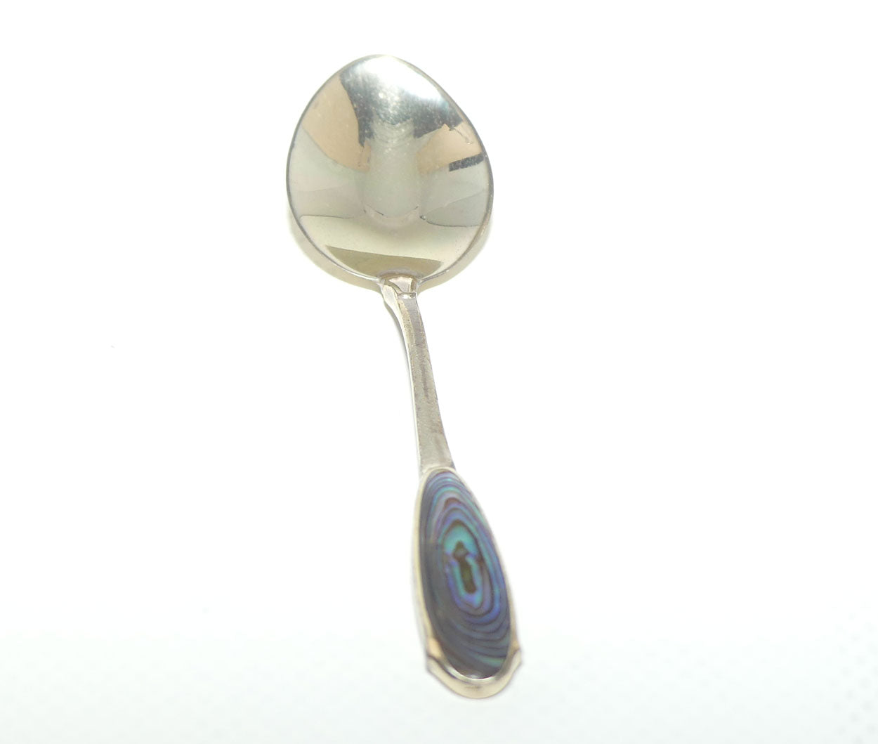 New Zealand Sterling Silver souvenir teaspoon | Paua Shell set handle