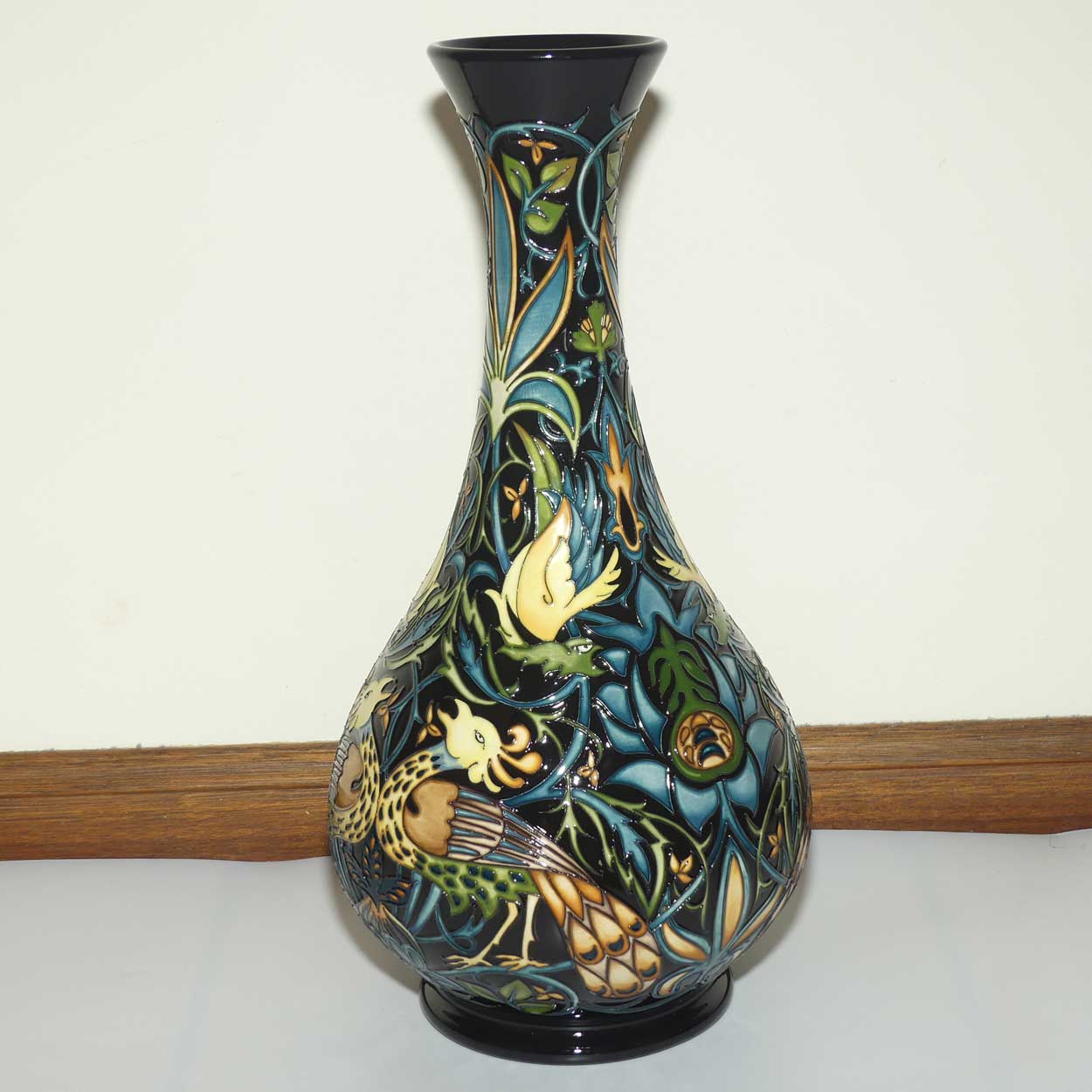 Moorcroft Peacock and Dragons 80/16 vase | Num Ed #8