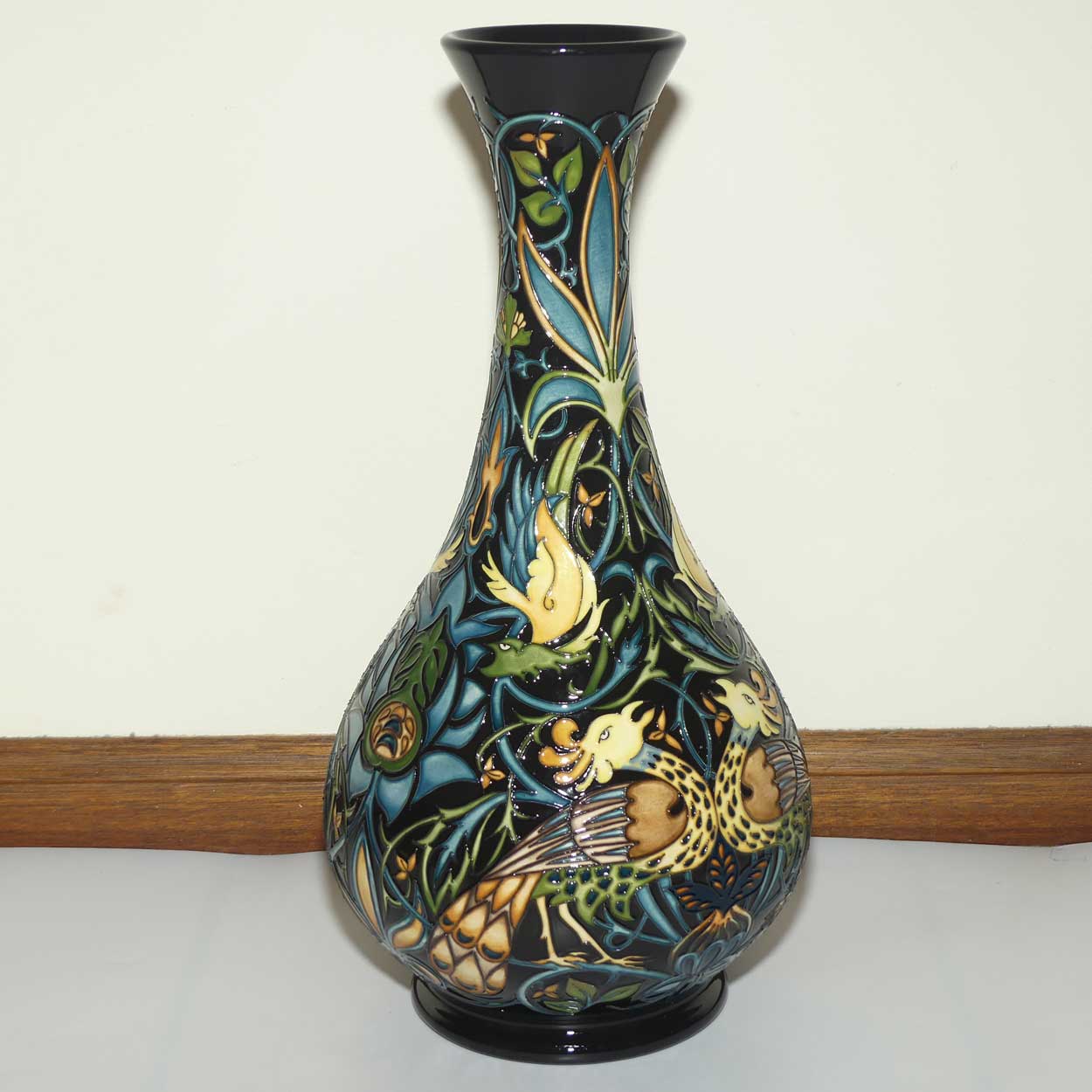 Moorcroft Peacock and Dragons 80/16 vase | Num Ed #8