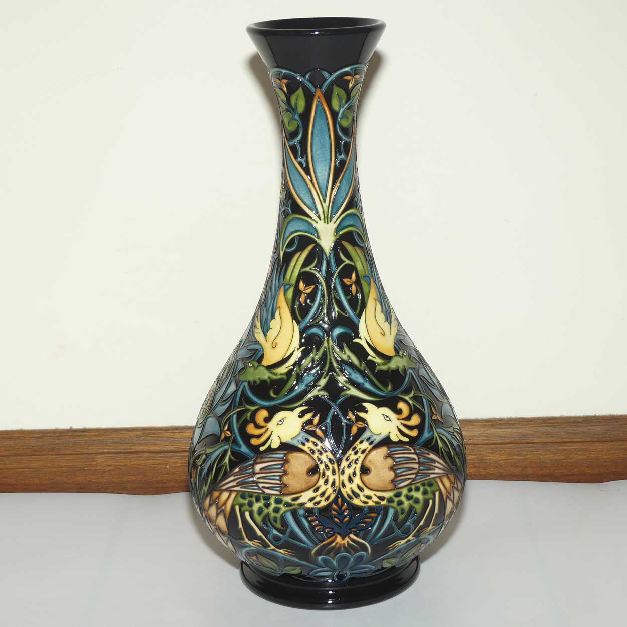 Moorcroft Peacock and Dragons 80/16 vase | Num Ed #8
