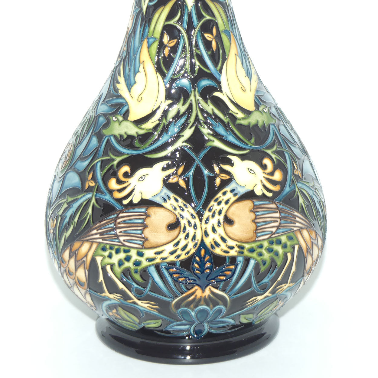 Moorcroft Peacock and Dragons 80/16 vase | Num Ed #8