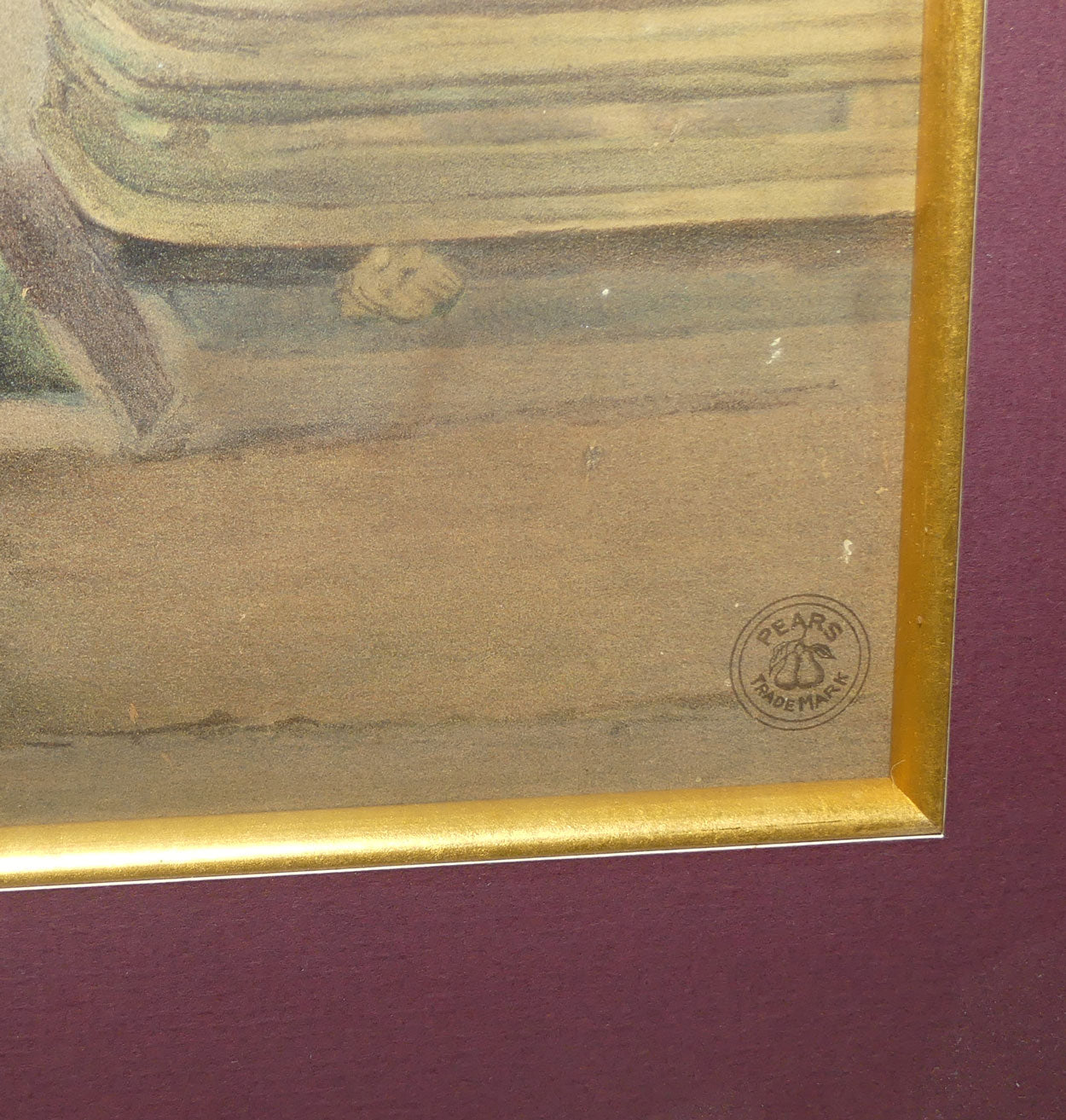 Genuine Antique Pears Print c.1907 | A Chip off the Old Block | Fred Evans