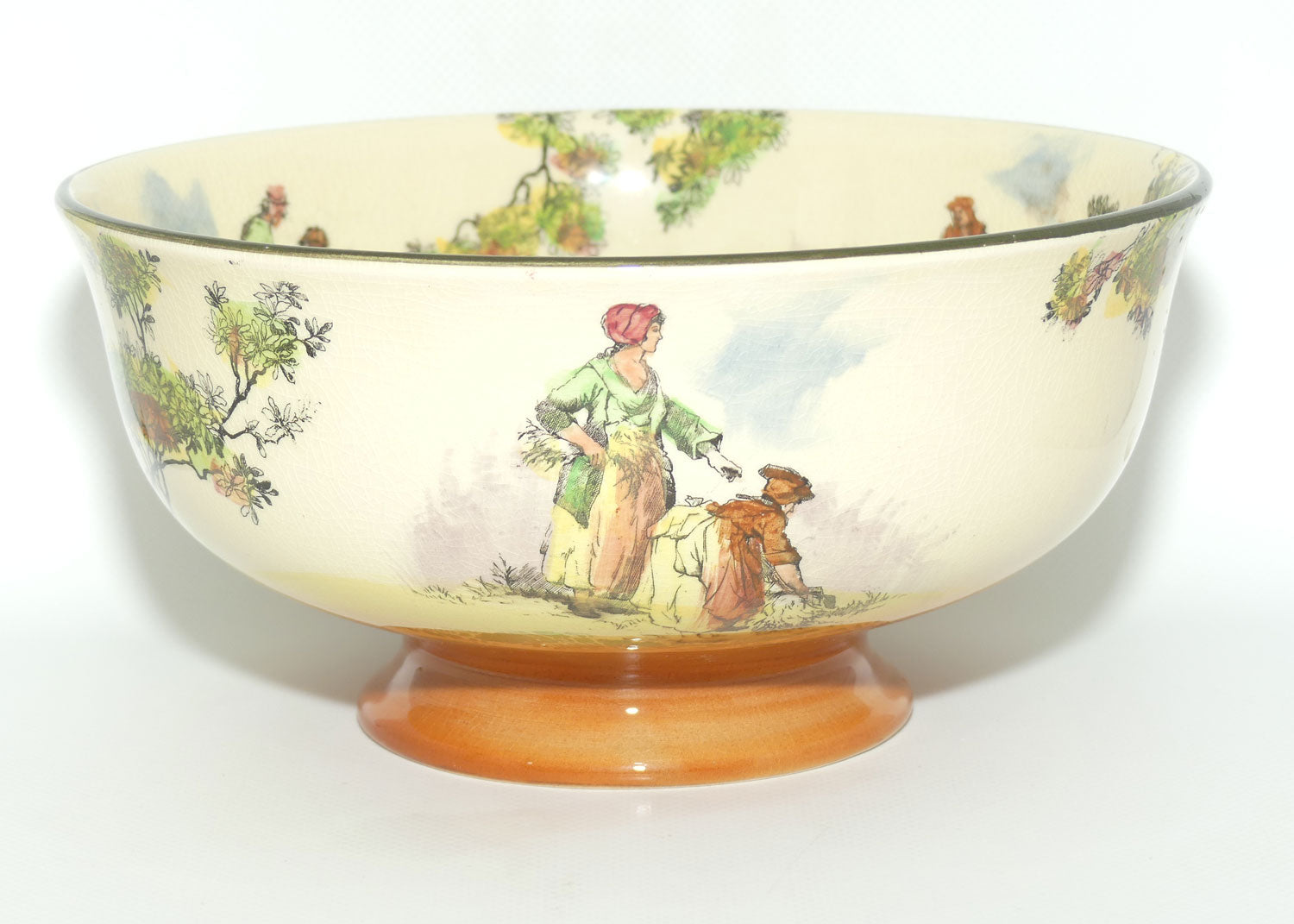 Royal Doulton Gleaners and Gypsies pedestal fruit bowl D4983