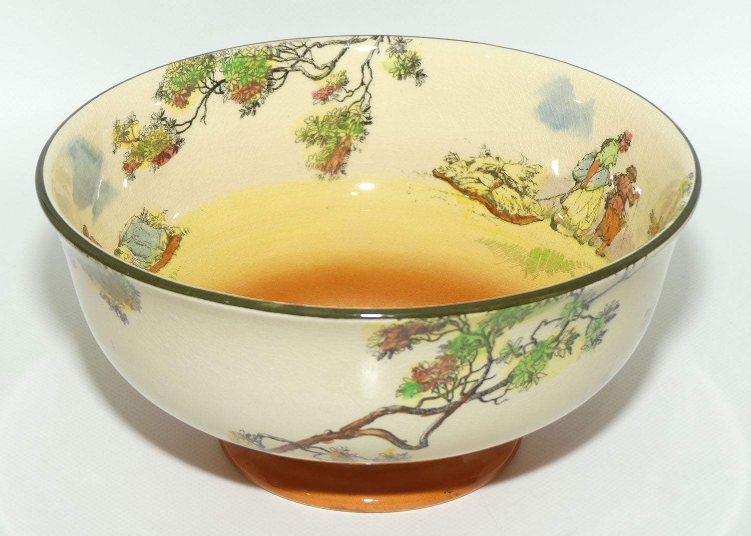 Royal Doulton Gleaners and Gypsies pedestal fruit bowl D4983