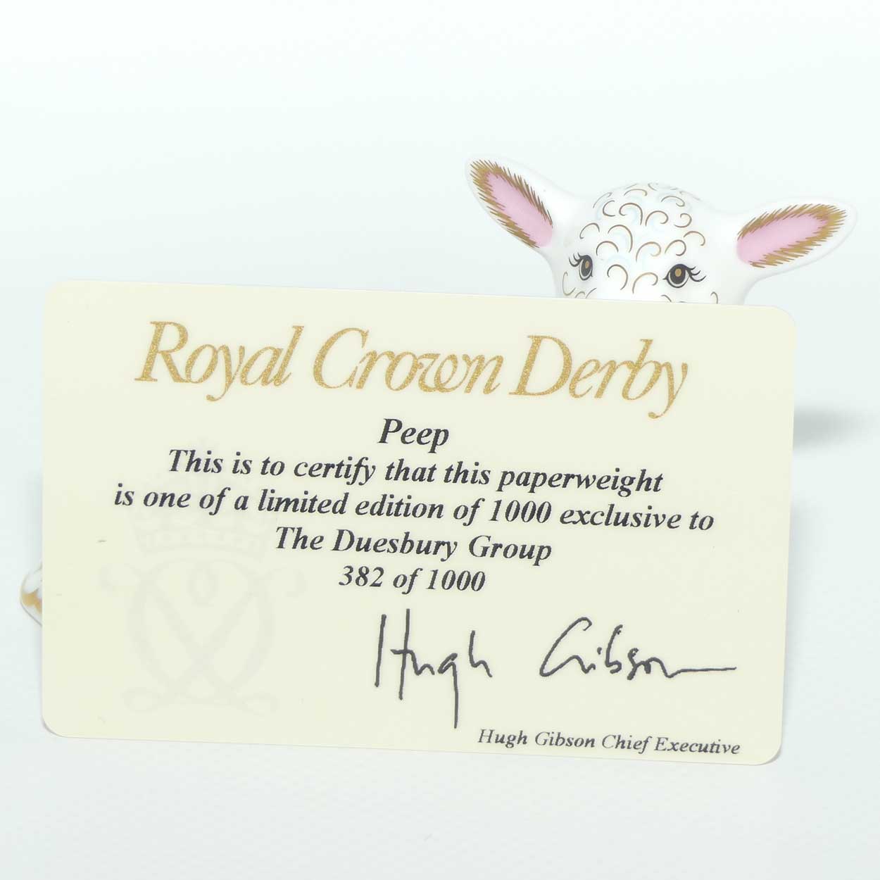 Royal Crown Derby paperweight | Peep | Baby Sheep | Ltd Ed | boxed