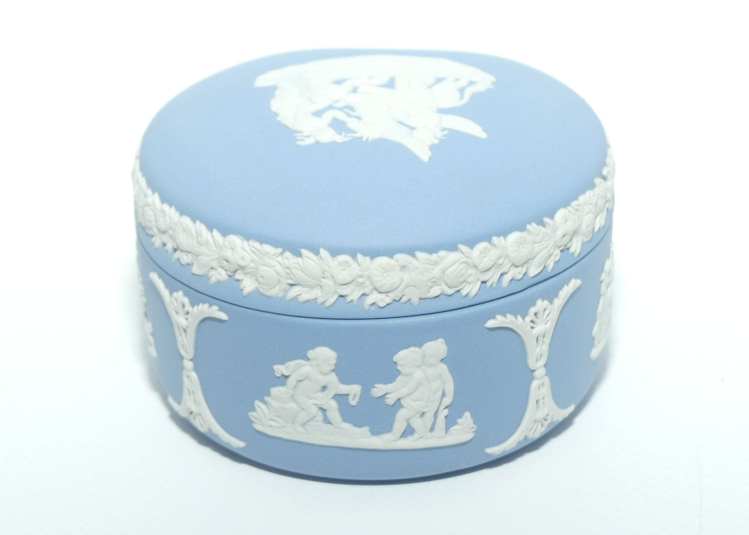 Wedgwood Jasper | White on Pale Blue | Maidens and Pegasus Bean Shape trinket