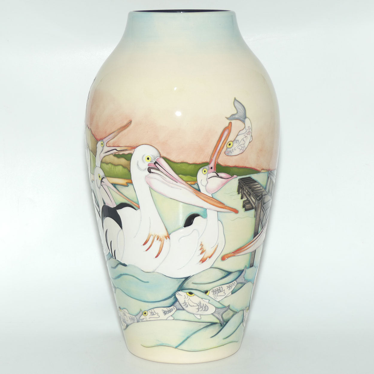 Moorcroft Pelican Parade 200/15 vase | TRIAL dated 23.5.2018