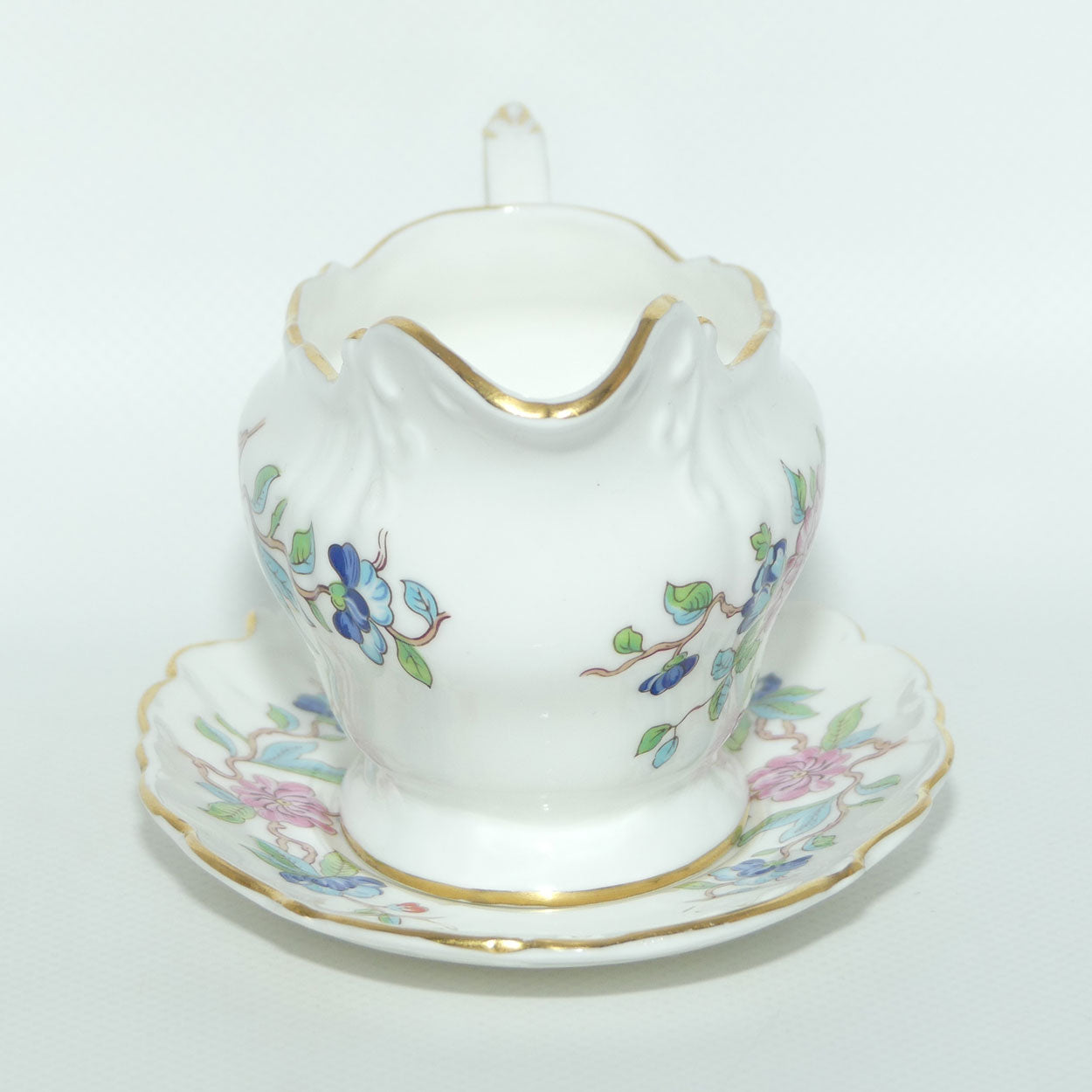 Aynsley Pembroke pattern mayonaise jug and saucer