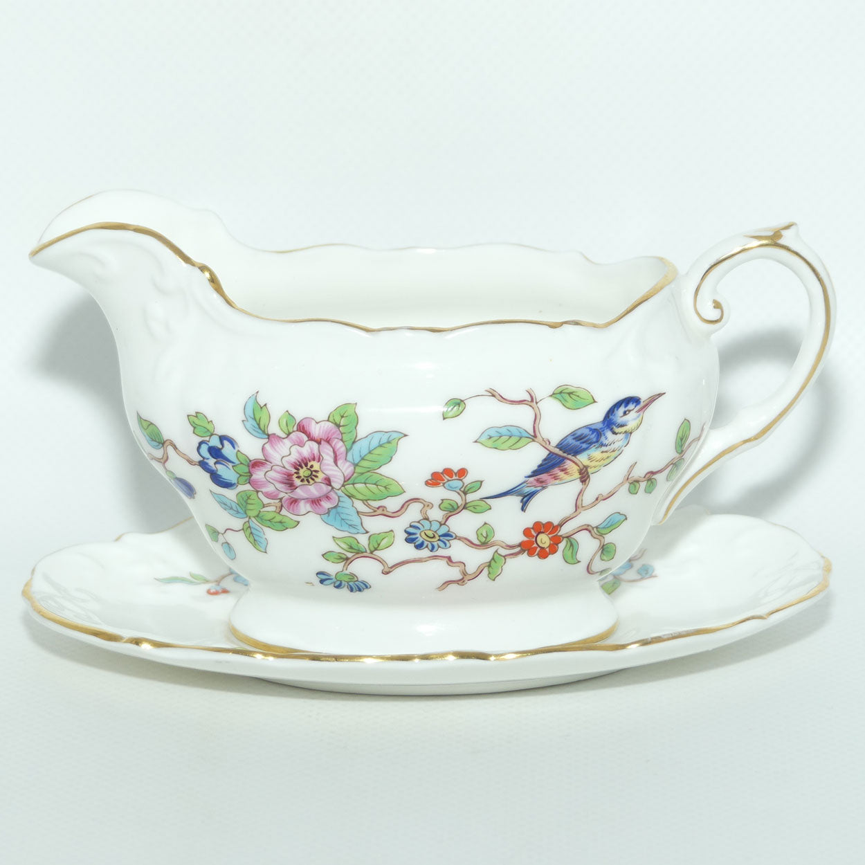 Aynsley Pembroke pattern mayonaise jug and saucer