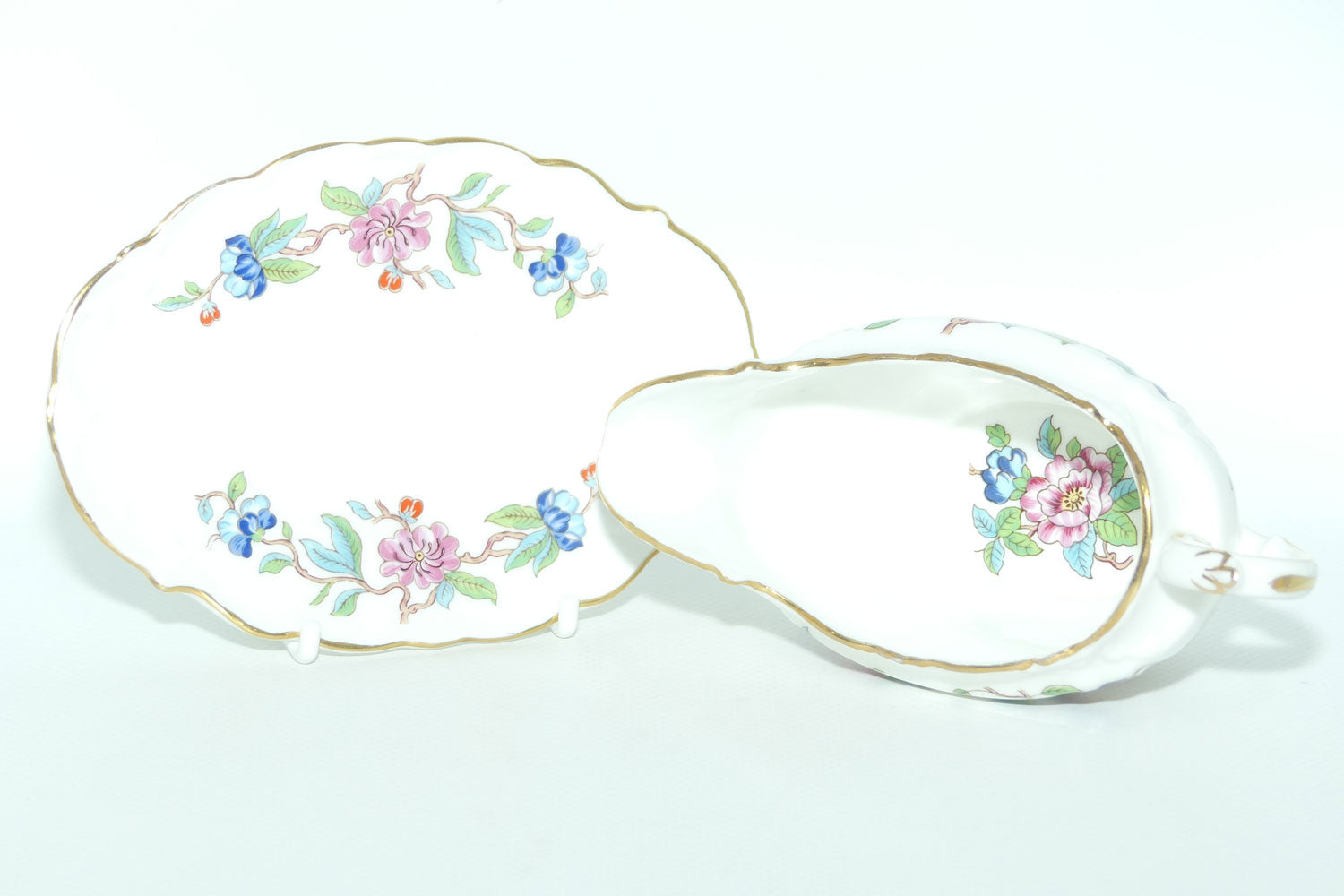 Aynsley Pembroke pattern mayonaise jug and saucer