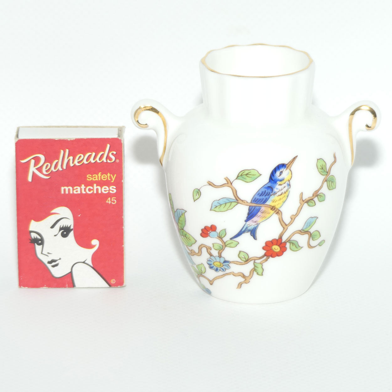 Aynsley Pembroke pattern double handle miniature vase