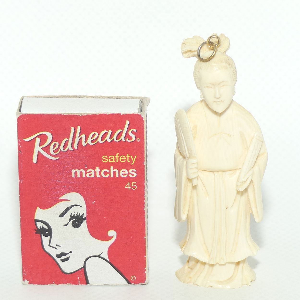 Carved Ivory Pendant | Japanese Gent