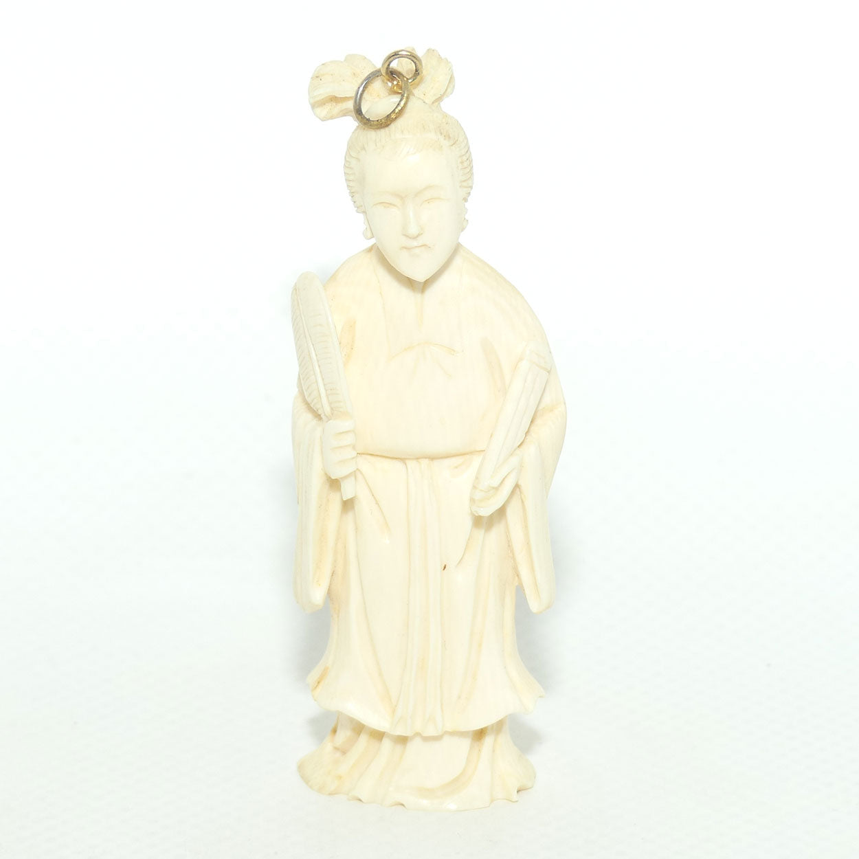 Carved Ivory Pendant | Japanese Gent