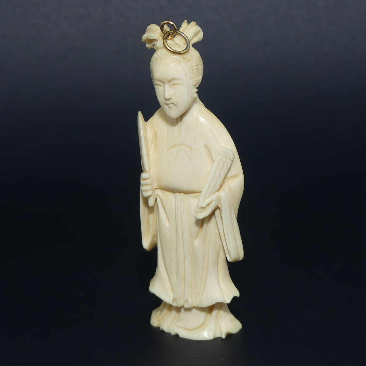 Carved Ivory Pendant | Japanese Gent