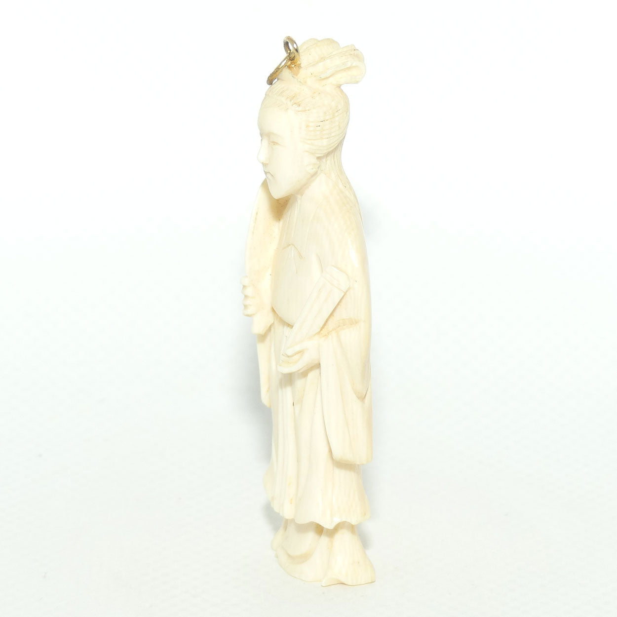 Carved Ivory Pendant | Japanese Gent