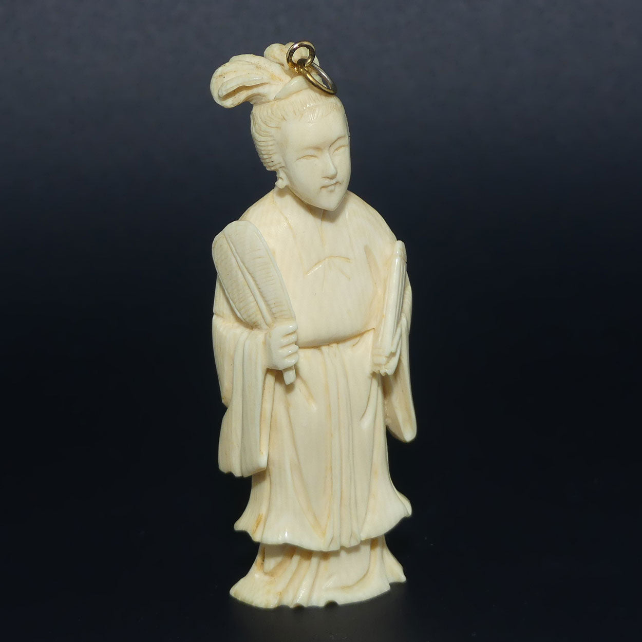 Carved Ivory Pendant | Japanese Gent