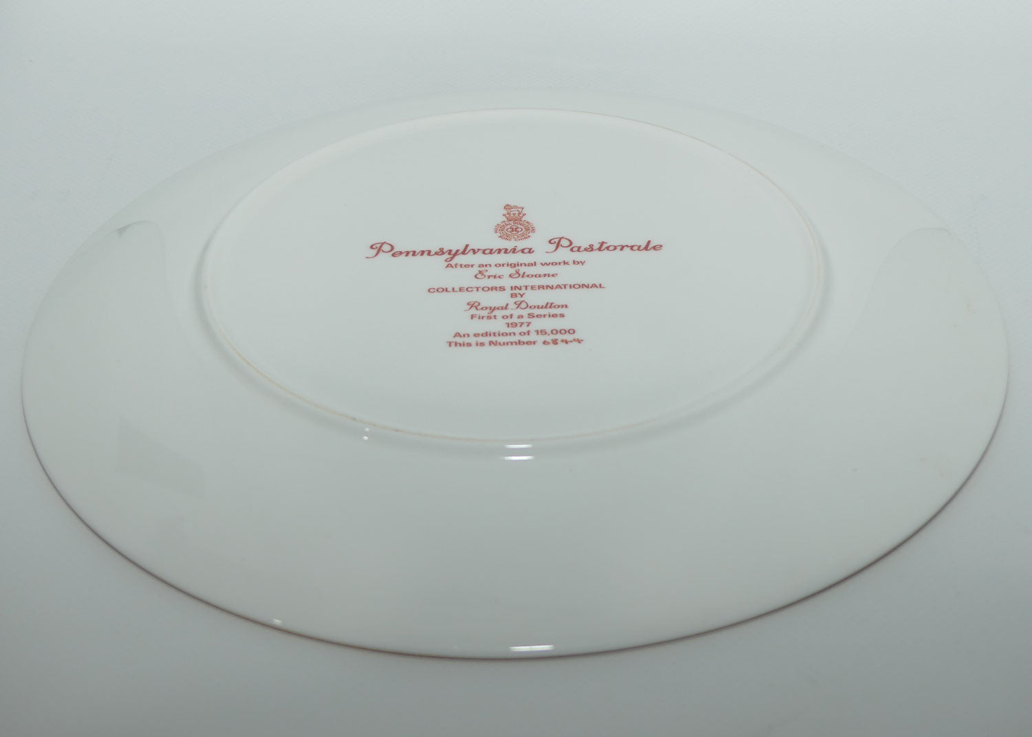 Royal Doulton Eric Sloane plate #1 | Pennsylvania Pastorale