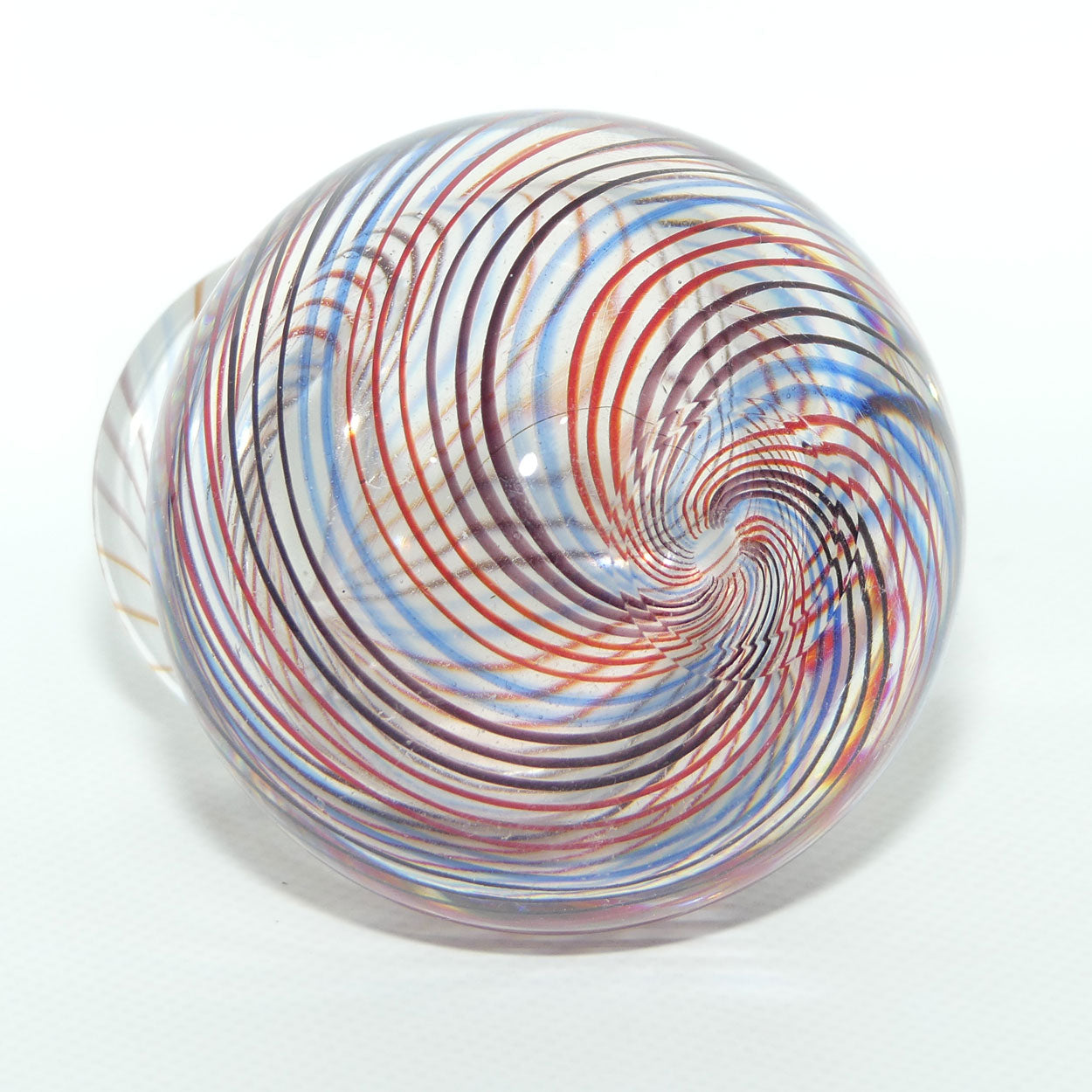 Murano Glass Swirl design Perfume bottle and Clear Glass stopper