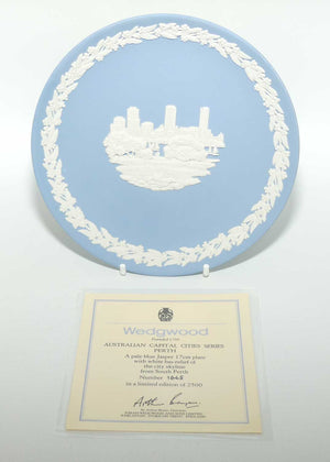 Wedgwood Jasper | Australian Capital Cities series | Perth plate | 16.5cm | box + Cert