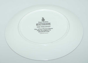 Royal Doulton picture plate by Elizabeth Gray | Waterside series | The Pheasant