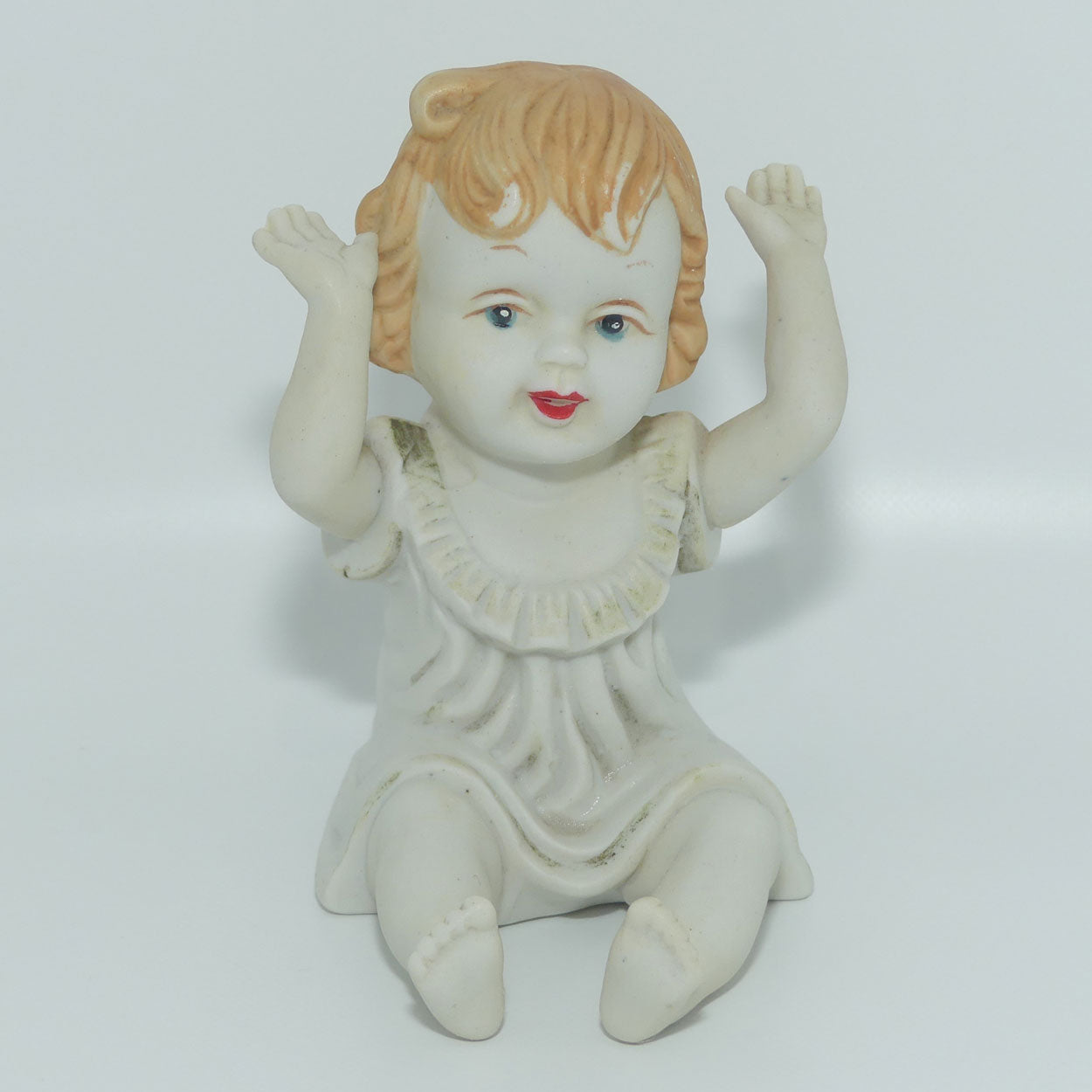 Vintage Bisque Piano Doll | Hands Up