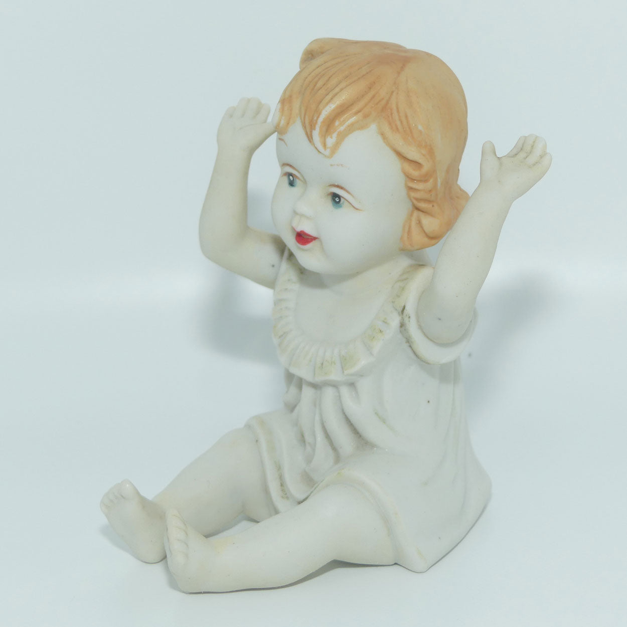 Vintage Bisque Piano Doll | Hands Up