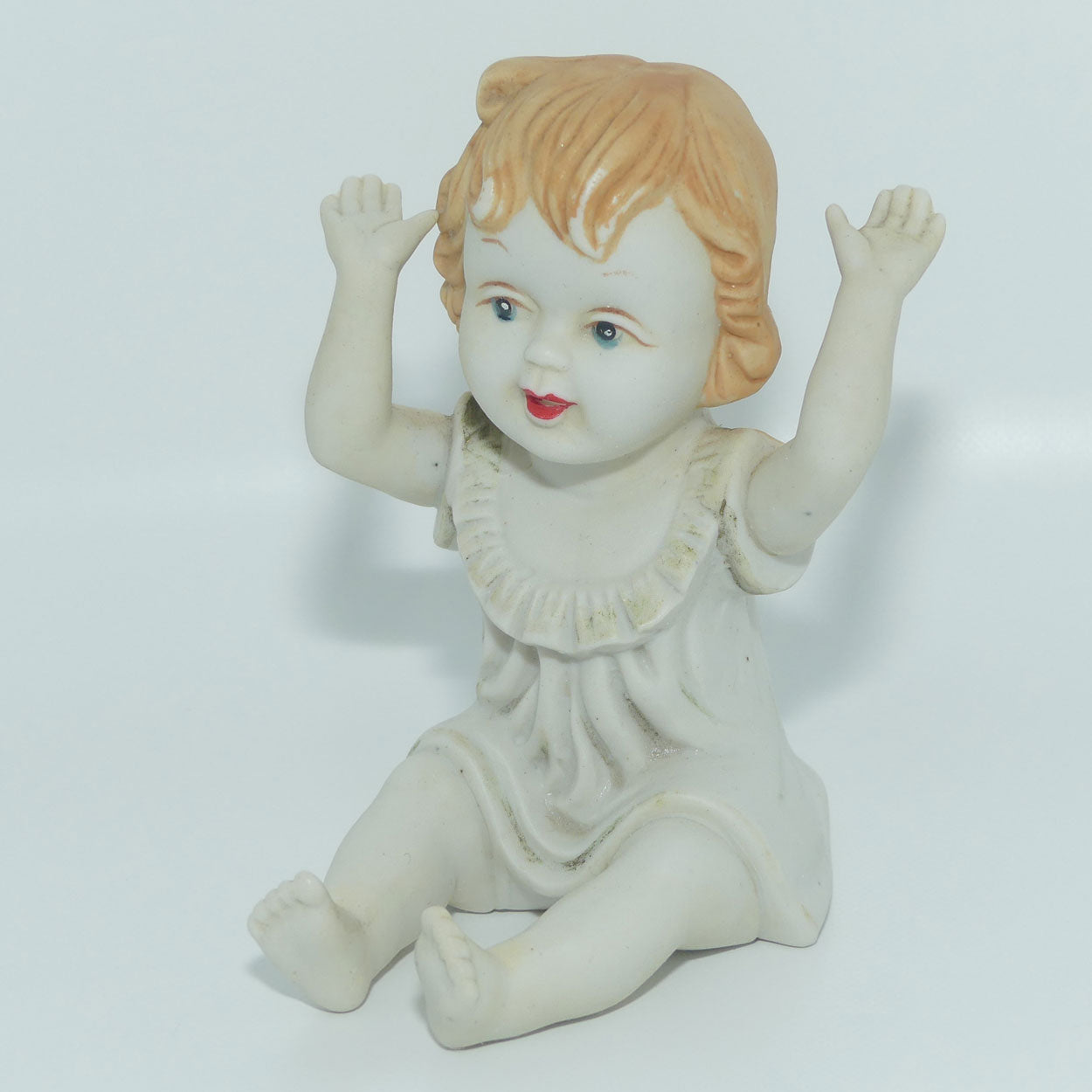 Vintage Bisque Piano Doll | Hands Up