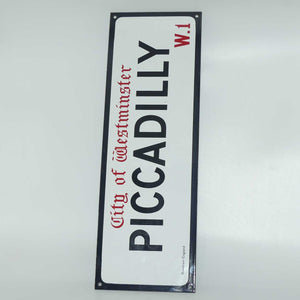 Vintage Enamel street sign | City of Westminster | Piccaddilly W.1