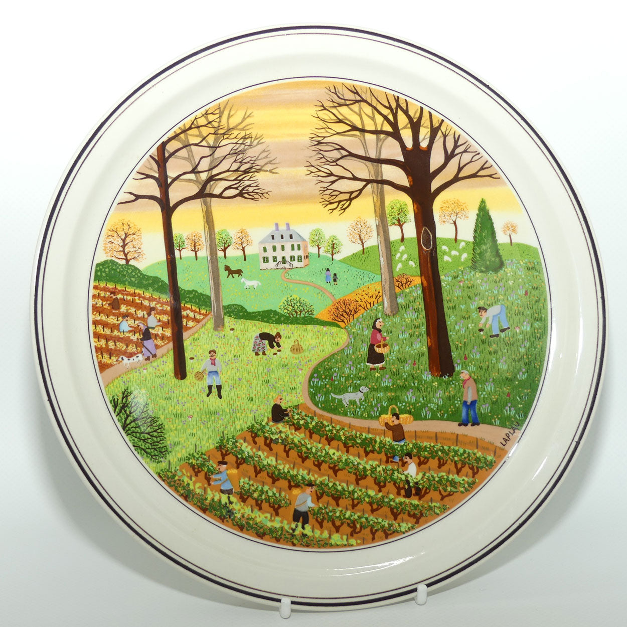Villeroy and Boch Naif design | The Four Seasons series by Gerard Laplau | Plate 3 | Autumn