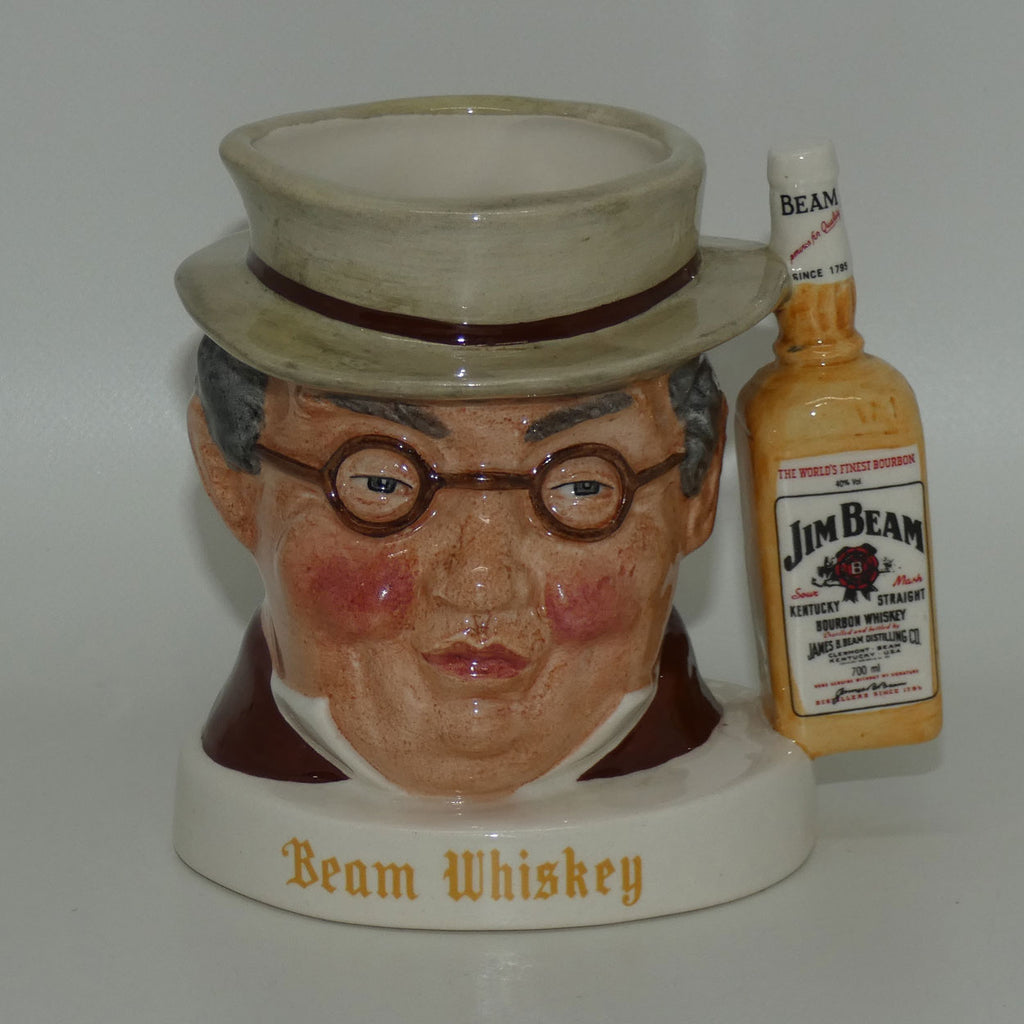 D- Royal Doulton small character jug Mr Pickwick | Beam Whiskey World's Finest Bourbon