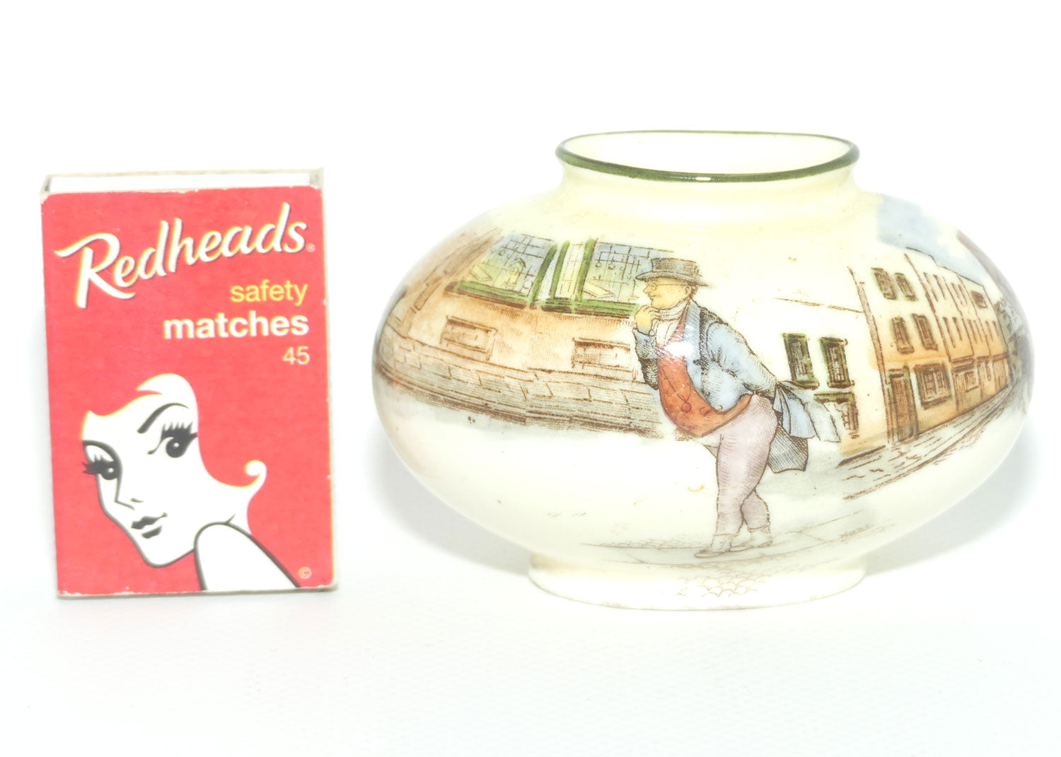 Royal Doulton Dickens Mr Pickwick miniature oval vase