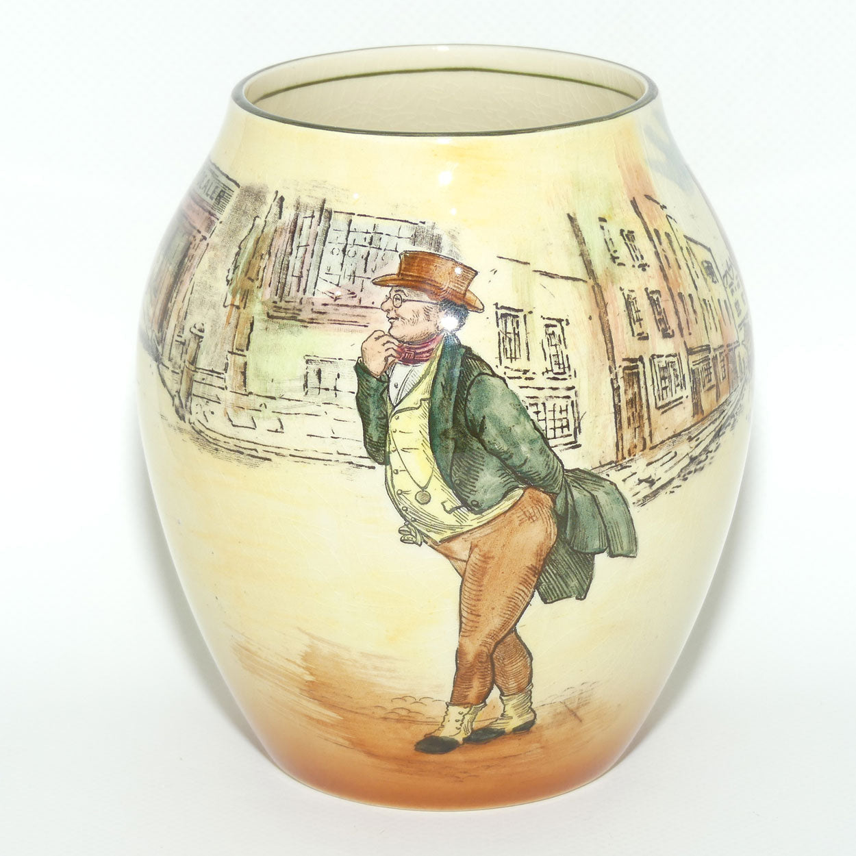 Royal Doulton Dickens Mr Pickwick bulbous vase D5175