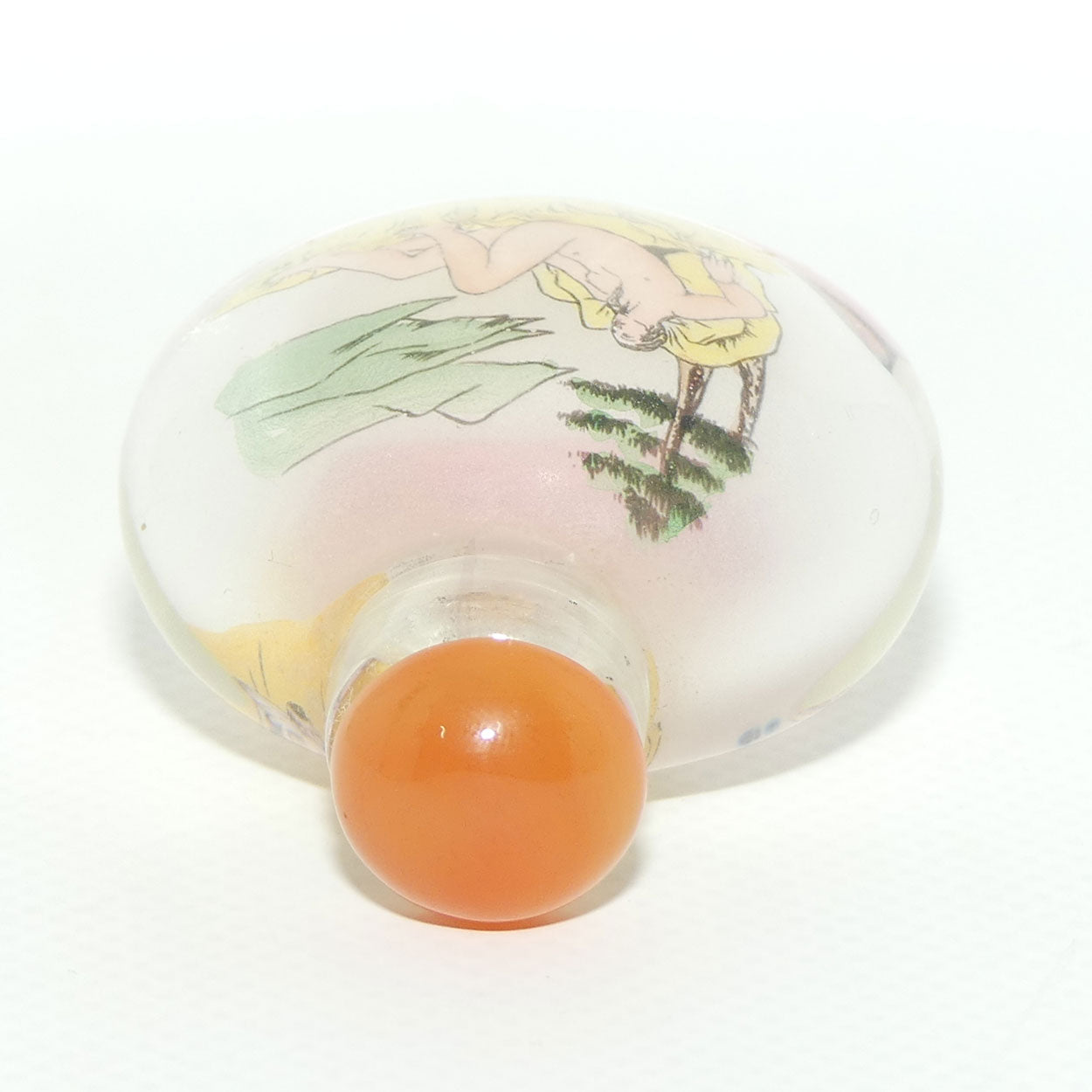 Reverse Painted inside Glass Snuff Bottle | Erotica Posing