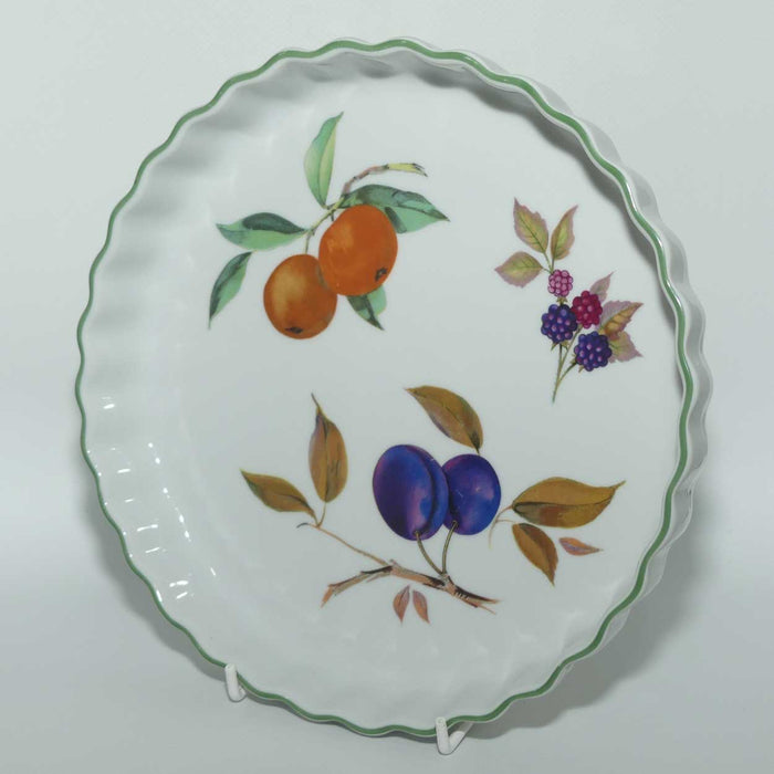 Royal Worcester Vitreous Bakeware | Evesham Vale pattern | fluted edge pie dish