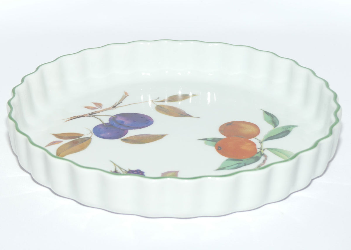 Royal Worcester Vitreous Bakeware | Evesham Vale pattern | fluted edge pie dish
