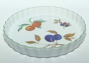 Royal Worcester Vitreous Bakeware | Evesham Vale pattern | fluted edge pie dish