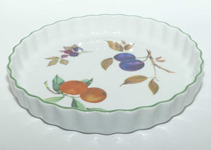 Royal Worcester Vitreous Bakeware | Evesham Vale pattern | fluted edge pie dish