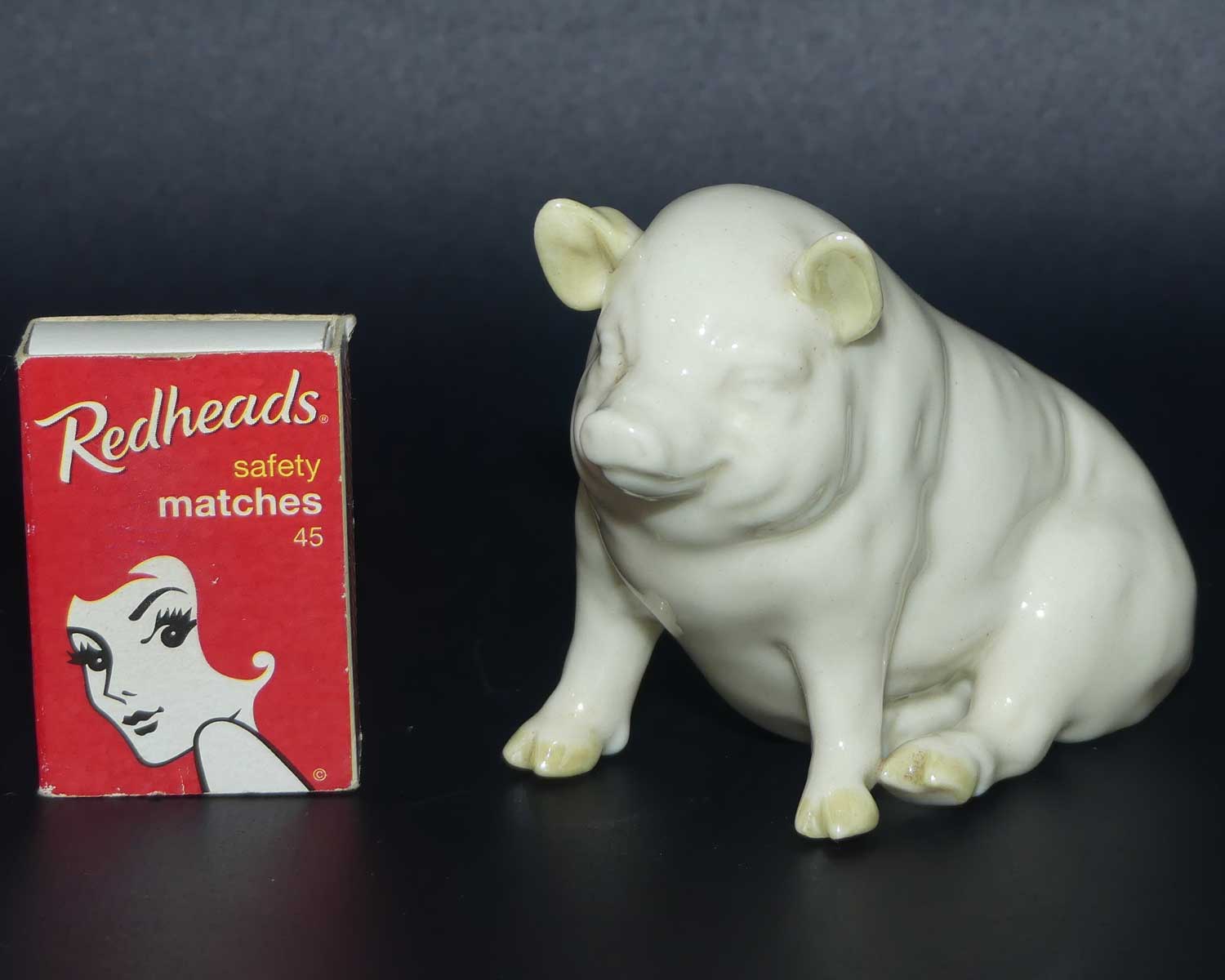 Belleek Pig with Ears Up | 1st Green Mark | #2