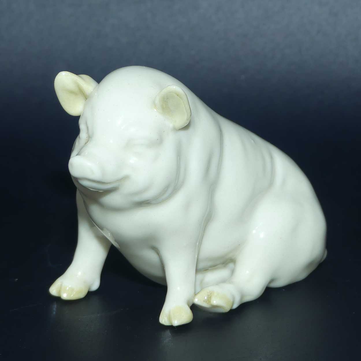 Belleek Pig with Ears Up | 1st Green Mark | #2