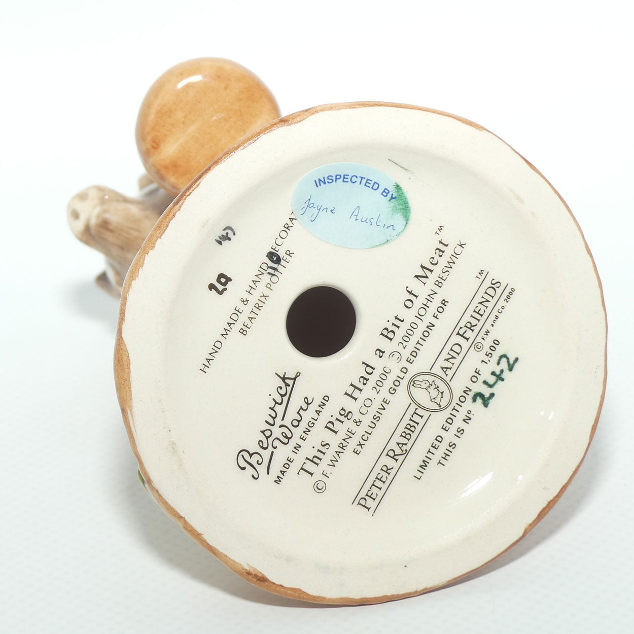 Beswick Beatrix Potter This Pig Had a Bit of Meat | Ltd Ed | BP9d