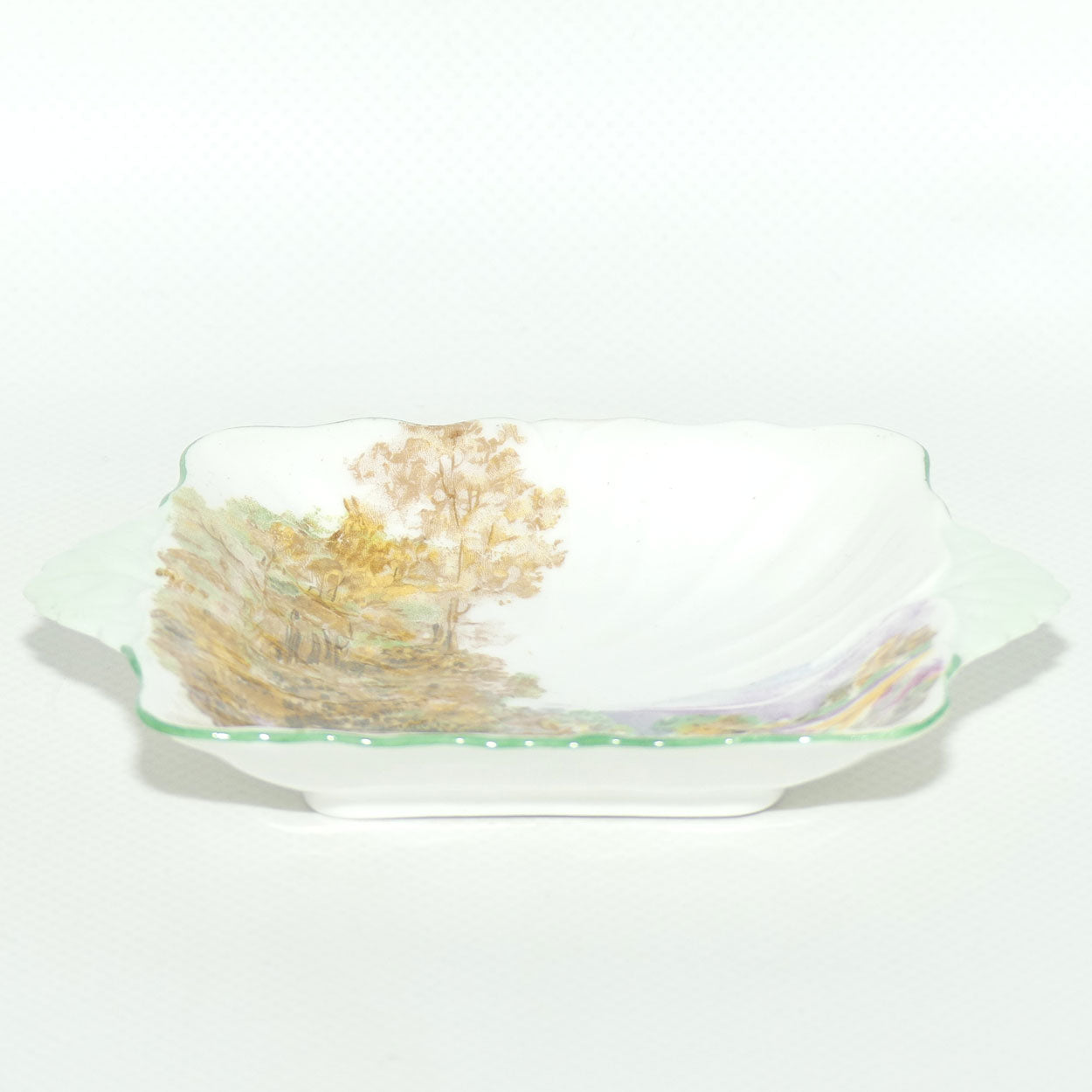 Shelley Heather pattern tab handle pin dish | minor blemish