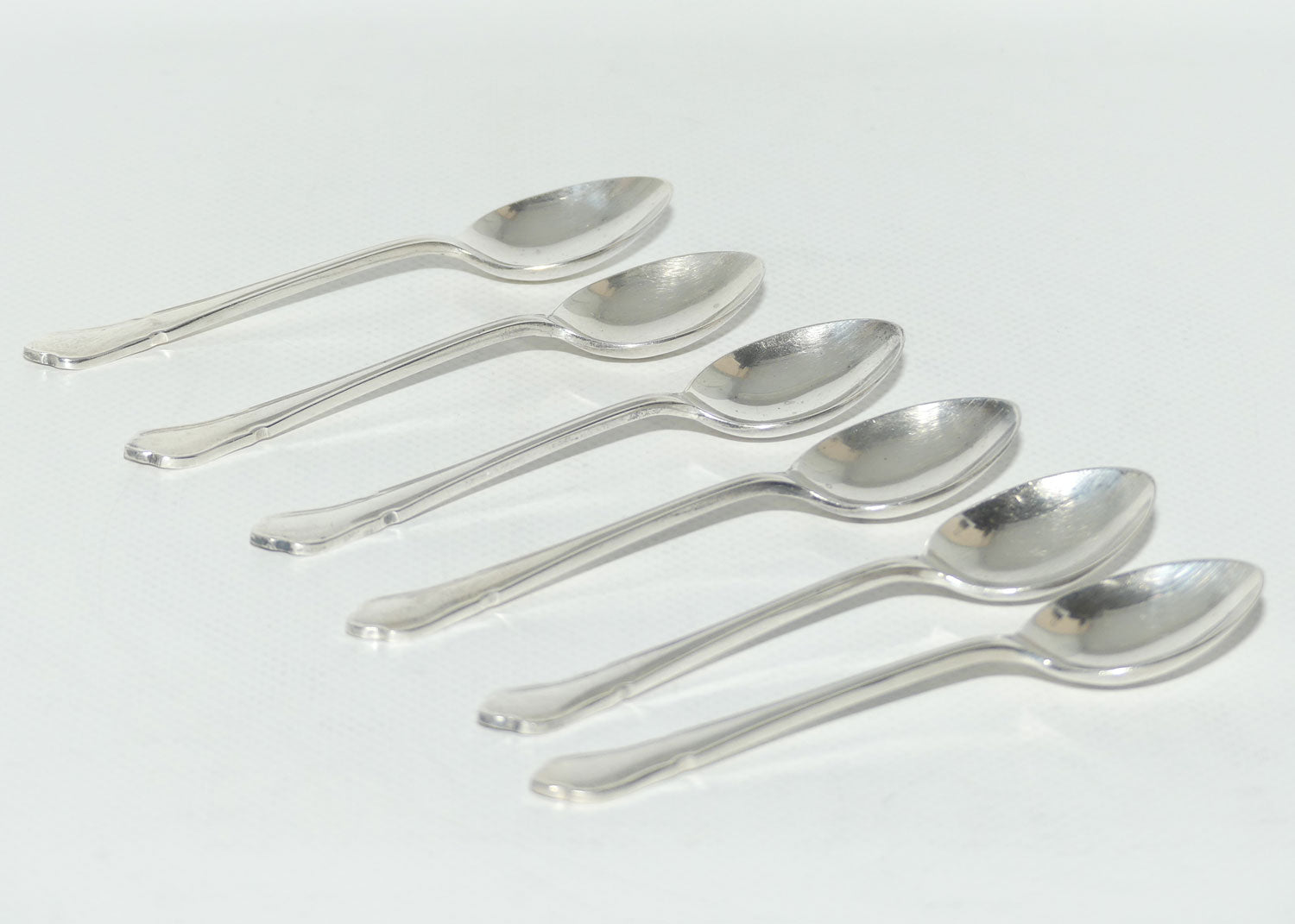 Set of 6 Pinder Brothers Silver Plated Fancy Pattern Teaspoons | Alpin A1 | 11.5cm