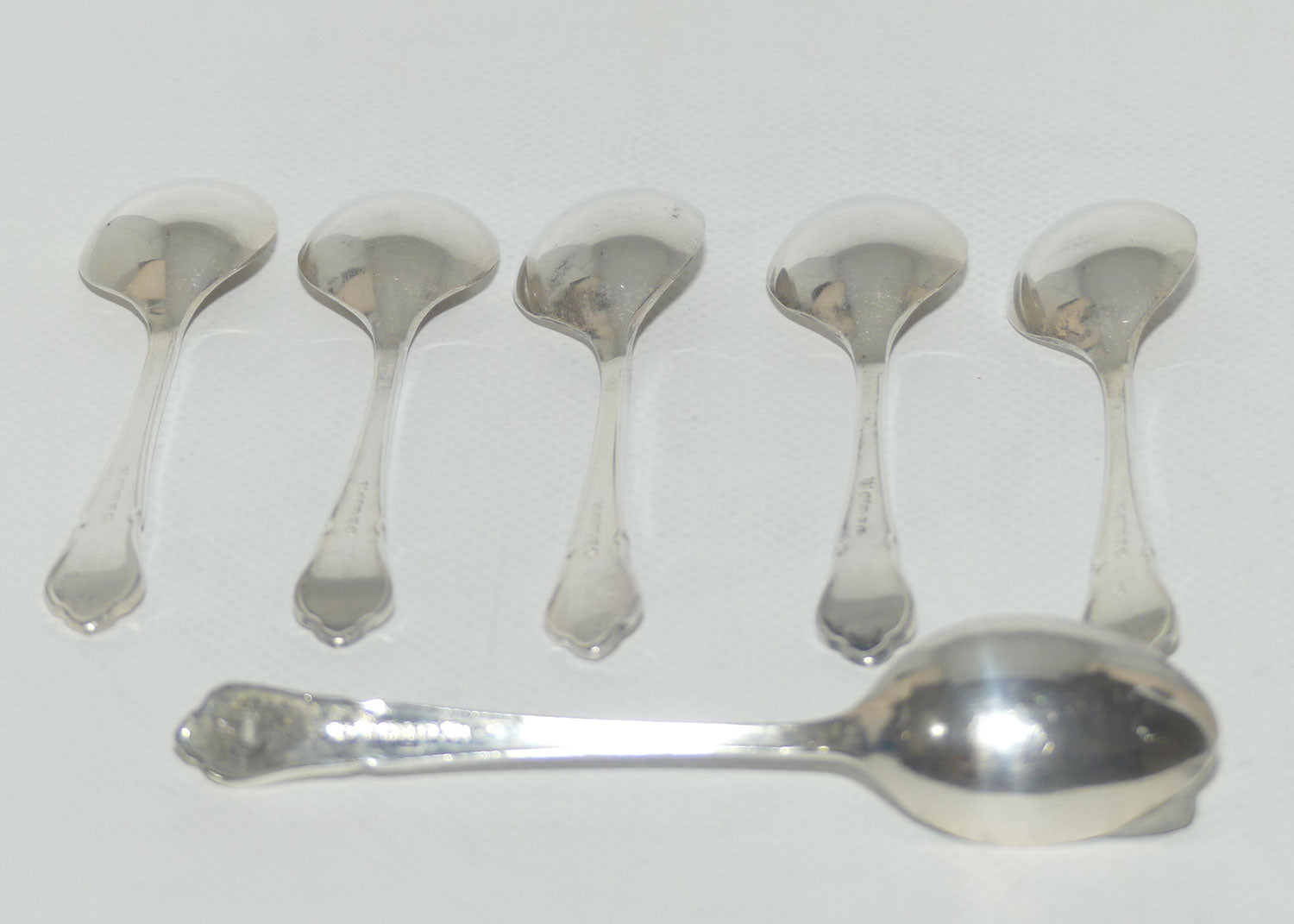 Set of 6 Pinder Brothers Silver Plated Fancy Pattern Teaspoons | Alpin A1 | 11.5cm
