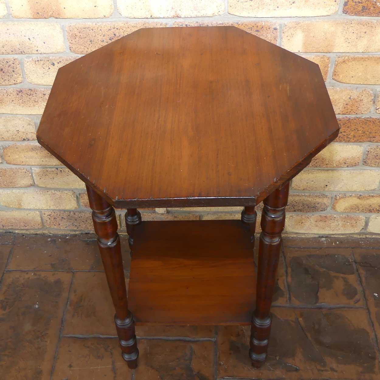 Australian Colonial Pine Hexagonal Cricket table