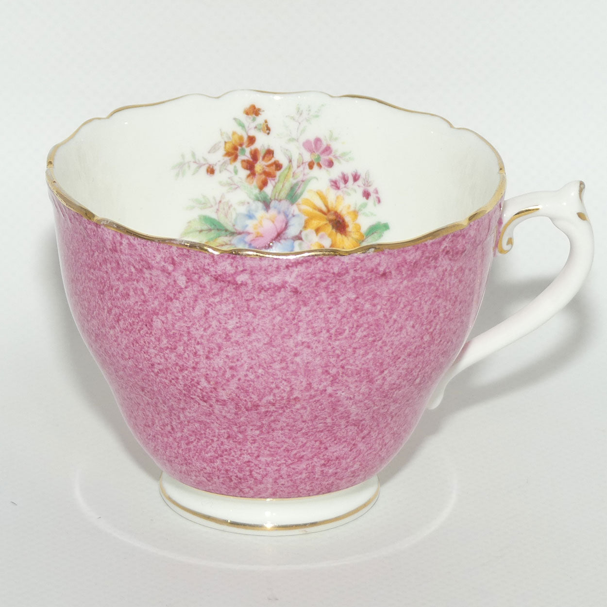 Coalport Bone China Pink ground Floral spray duo