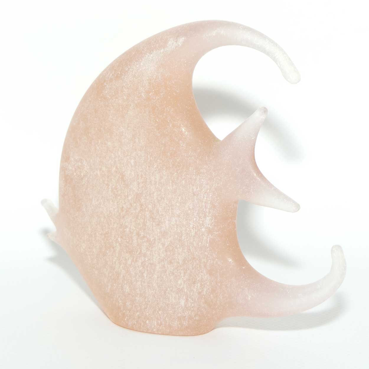 Murano Glass Salmon Pink Stippled finish Angel Fish | Vincenzo Nason and Co
