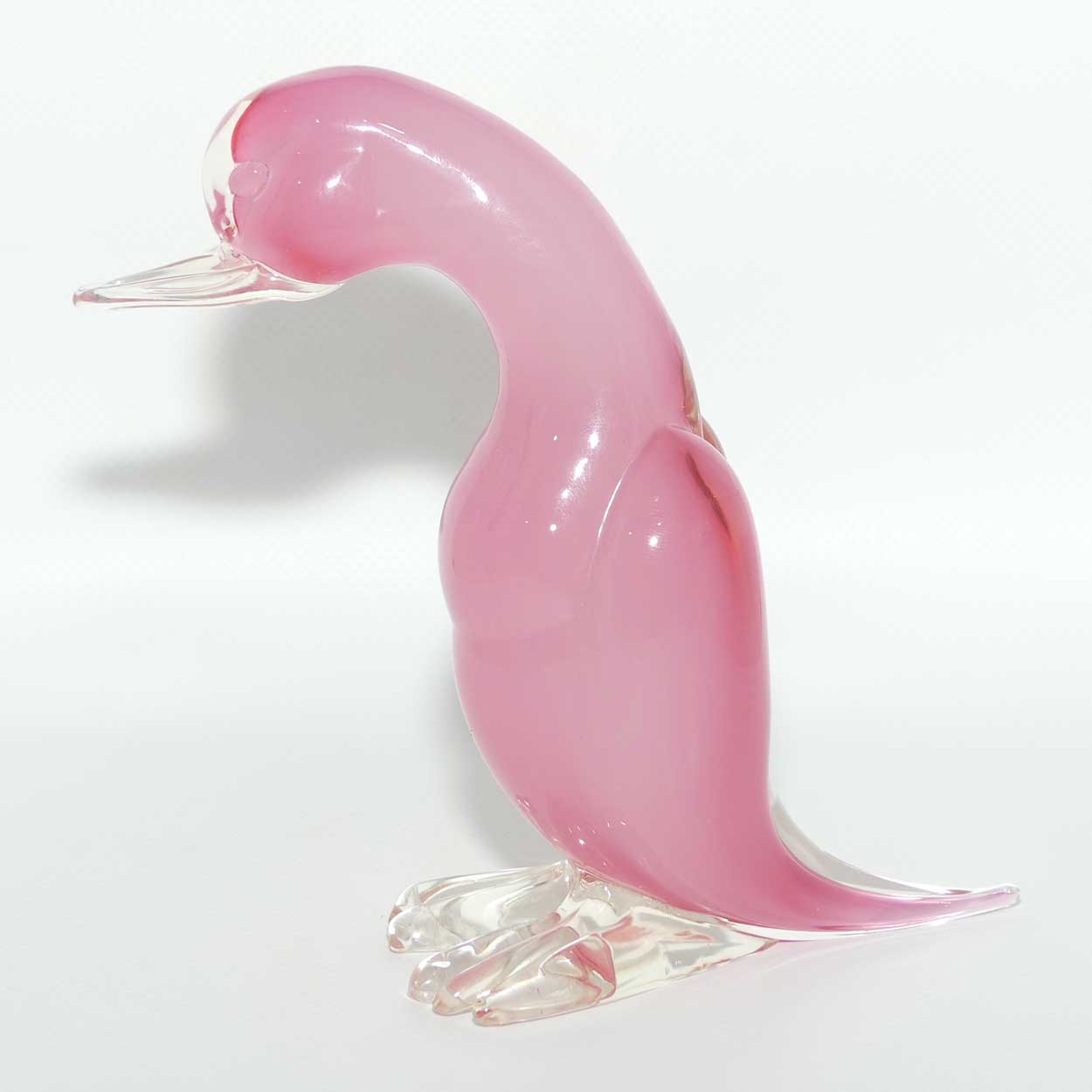 Archimede Seguso Sommerso Murano Glass Salmon Pink bird | #1
